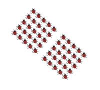 Yardwe 50 PCS PVC Simulation Ladybug Model High Detail Red Fake Ladybird Prank Props for Halloween Decoration and Tricky Scary Fun Non Fading Small Insect