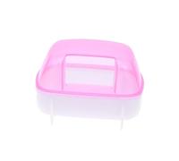 Yardwe 500g Small Pet Chinchilla Hamster Sand Bath Room Fragrance Bath Sand Pink Container for Stress Relief Natural Cleaning for Hamsters Chinchillas
