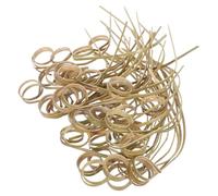 YARDWE 50Pcs Bamboo Cocktail Picks Curved Fruit Stick Skewers Appetizer Toothpicks Cake Dessert Fork for Party Banquet Buffet Catering Cocktail