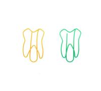 Yardwe 50pcs Colorful Tooth Shaped Paper Clips Premium Metal Memo Clips for Photos Notes Office School Creative Bookmark Colors Random Random Color