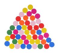 Yardwe 50pcs Colorful Wooden Discs Round Math Teaching Aids for Safe and Learning Tools for Boys for Educational Activities and Handwork