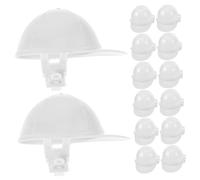 Yardwe 50pcs Mini Construction Hats Plastic Doll Dress Accessories for Parties Halloween and Cake Decoration Cute Mini Helmets for Dolls and Pets Versatile Miniature Hard Hats