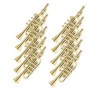 Yardwe 50pcs Mini Musical Instrument Model Mini Musical Instruments Small Ornaments Golden Plastic
