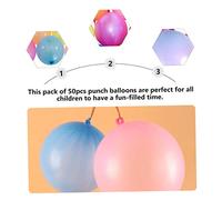 Yardwe 50pcs Punch Balloons Latex Party Gifts Stocking Fillers Fun Inflatable Plaything Balloon for Birthday Decorations Indoor Outdoor Use Random Color
