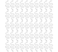 Yardwe 50pcs Retro Silver Snake Shape Nail Art Charms Alloy Metal Nail Decoration Accessories for DIY Crafts