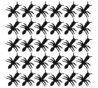 Yardwe 50Pcs Simulation Ants Plastic Halloween Fake Bugs Tricky Toy Prank Decorations for Party and Pranks Black
