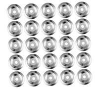 Yardwe 50pcs Tambourine Cymbal Steel Rings Replacement Copper Percussion Bell Rings Inner Resonant Sound for Adults and Handheld Drum Accessories for Parties and Events
