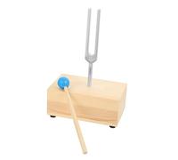 Yardwe 528HZ Tuning Fork Set with Wooden Resonance Box and Hammer Aluminum Alloy Teaching Musical Instrument for Sound Healing and Physical Experiments