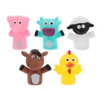 Yardwe 5Pcs Animal Finger Puppets for Wear Resistant Adorable Puppets for Storytelling and Parent Interaction Fun for Communication Skills
