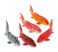 Yardwe 5Pcs Artificial Aquarium Fish Realistic Goldfish Colorful Fake Koi Decor Figurines Tea Pet