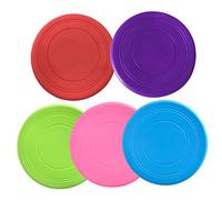 Yardwe 5Pcs Dog Flying Disc Interactive Outdoor Chewing Plaything for Puppies Floats Water Easy to Throw Strengthens Pet Owner Bond Training Discs