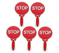 Yardwe 5pcs Dual-sided Traffic Signs Handheld Red Green Stop Go Paddle for Preschool Elementary Classroom Road Safety Teaching