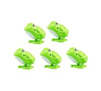 Yardwe 5pcs Educational Toys Boys and Girls Bouncing Frogs Clockwork Toys Plastic Jumping Frogs