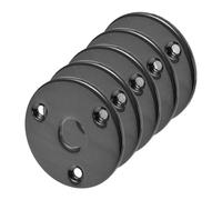 Yardwe 5pcs Electric Guitar Jack Plate Round Output Socket for Enhanced Performance Durable Electronic Socket Plate for Electric Guitars and Basses