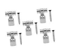 Yardwe 5pcs Electric Guitar String Retainers Metal String Trees Roller Retainer Screws for Stable Tuning Useful Guitar Accessories