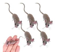 Yardwe 5Pcs Fake Mice Miniature Mouse Figurines Realistic Little Mice Toy Mouse Decor for Micro Landscape Garden Home Office and Party Scenes