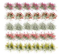 Yardwe 5pcs Flower Cluster Flower Vegetation Groups Grass Tufts Static Scenery Model DIY Miniature for Train Landscape Railroad Scenery Sand Military Layout Model
