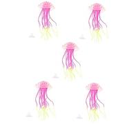 Yardwe 5pcs Jellyfish Aquarium Ornament Adorable Decorative Fake Jellyfish for Fish Tanks Design for Natural Aquatic Decor