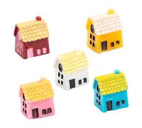 Yardwe 5pcs Micro Landscape House Decor Miniature Ornament Resin Cottage Accessories Garden Decor for Succulent Plant Fairy Garden