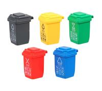 Yardwe 5pcs Miniature Dollhouse Trash Can Educational Sorting Waste Bin Accessories for Realistic Scene Decor for Creative Play and Content Creation