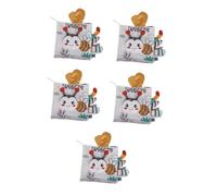 Yardwe 5pcs Nordic Style Fabric Book Tear Resistant Early Education for Boy Girl Sensory Stimulation Soft Crinkle Cloth Book with Design for Tactile and Visual Development Safe for
