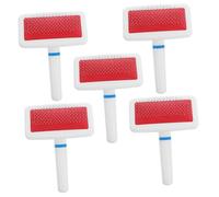 Yardwe 5pcs Pet Grooming Brush: Slicker Dog Cat Hair Comb Wire Massage Deshedding Long Haired Tool Knot Remover For Poodle Golden Doodle Dematting