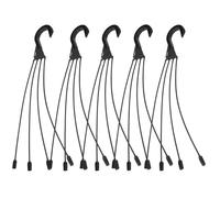 Yardwe 5pcs Plastic Hanging Basket Hooks, Wall Mounted Pot Hangers | Four Detachable Hooks with Clips, Balanced Suspension, Green and Black Options, for Balconies, Windows and Apartment