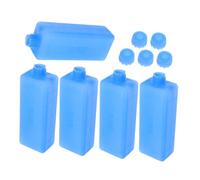 Yardwe 5pcs Reusable Ice Packs for Cooler Freezer Bags Portable PE Gel Blocks for Air Conditioner Cooling Lunch Box Freshness Travel Outdoor Picnic Home and Office Use