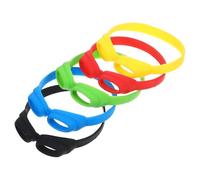 Yardwe 5pcs Reusable Silicone Bottle Markers with Assorted Colours, Easy to Store Drink Identifiers for Parties and Fraternity, Fun and Creative Kitchen Bar Accessories