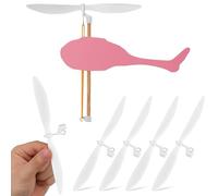 Yardwe 5pcs Rubber Band Powered Model Airplane Propeller Blades for Remote Controlled Helicopter and Aircraft Stable Fan Blades for Versatile Model Planes