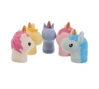 Yardwe 5Pcs Unicorn Finger Puppet Soft Rubber for Imaginative Play Lifelike Design for Engaging Hand Puppet for Storytelling and Fun