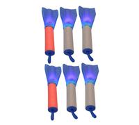Yardwe 6 Pcs Finger Launch Rocket-shape with Flashing Lights for Safe Non-toxic Material Enhances Motor Skills and Hand-eye Coordination Fun Party Game and Outdoor Activity Random Color