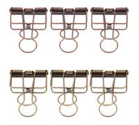 Yardwe 6 Pcs Metal Clips Paper Clips Multi-Functional Iron Vintage Style Organizing Papers Office and School Supplies for Teachers and Students Random Color
