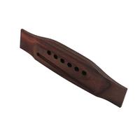Yardwe 6-string Acoustic Guitar Bridge Saddle with Bone Slotted Saddle and Rosewood Material, Easy and Quick to Mount, for DIY and Performance Use, Vintage Look for Type Folk Classical
