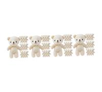 Yardwe 60 pcs Soft Plush Tiny Bear Keychain Pendants Cute DIY Hanging Decor for Bags Backpacks Parties Sturdy Lifelong Loved Ones Kawaii Miniature Bear Figurines