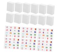 Yardwe 65Pcs World Flags Mahjong Stickers Transparent Travel Stickers for School Parties Fun Cultural Game for Family Gatherings and Casual Entertainment