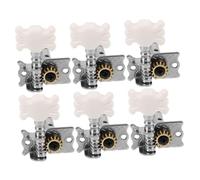Yardwe 6pcs Acoustic Guitar Tuning Keys Pearled Machine Heads Dual Steel Post Tuners for Beginner Guitar String Winder