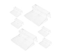 Yardwe 6pcs Aquarium Glass Cover Clips for Rimless Fish Tanks Acrylic Lid Holders Easy Installation Clear Support for Tank Maintenance