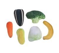 Yardwe 6pcs Catnip Toys Set Plush Artificial Vegetable Pet Teaser Kitten Playing Toys for Indoor Cats