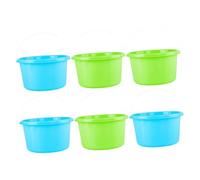 Yardwe 6pcs Children Sand Bucket Mini Toys for Kids Beach Play, Plastic Small Buckets Random Color Set for Toddlers Outdoor Sandpit Fun