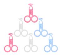 Yardwe 6pcs Contact Tweezers and Applicator Set with White, Pink, Blue Clips - Portable Eye Remover Tool