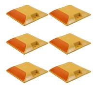 Yardwe 6pcs Driveway Road Marker Replacement Emergency Reflector Plastic Yellow Road Reflective Markers Performance and Heavy Traffic Resistance for Driveways