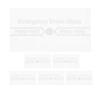 Yardwe 6pcs Fire Alarm Break Glass Replacement Covers Manual Call Point Glass Insert Heat-Resistant for Building Alarm Stations