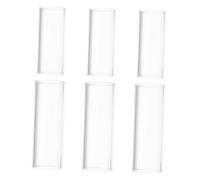 Yardwe 6pcs Guitar Slide Ring Glass Guitar Slide for Jazz Blues Live Performances Lightweight Finger Slider