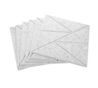 Yardwe 6pcs High Density Fire Retardant Acoustic Panels for Sound Insulation Wall Sound Absorbers for Office Durable Design