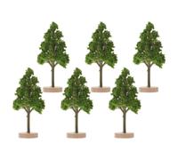 Yardwe 6pcs Miniature Road Tree Model for Sand Table Landscape Decoration