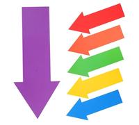 Yardwe 6pcs Multi-color Spot Markers for Drills Flat Arrow-shaped Ground Marking Tools for Pickleball Football Agility Training Stable Easy to Install Court Line Markers