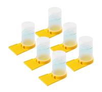 Yardwe 6pcs Multi-function Bee Feeder with Pinhole Water Design Plastic Beehive Entrance Water Feeder Preventing Drowning for Beekeeping Industry