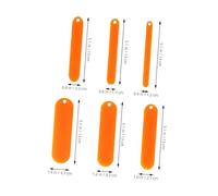 Yardwe 6pcs Plastic Netting Needle Shuttle for Fishing Net Repair Multifunctional Cast Net Mending Tool with Varied Portable and Lightweight Fishing Line Equipment in Orange