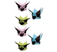 Yardwe 6pcs Plush Three-layer Pet Bed for Hamsters Cozy Suspensible Nest Lightweight and Easy to Clean for Small Pets Includes Blue Green and Pink Colors